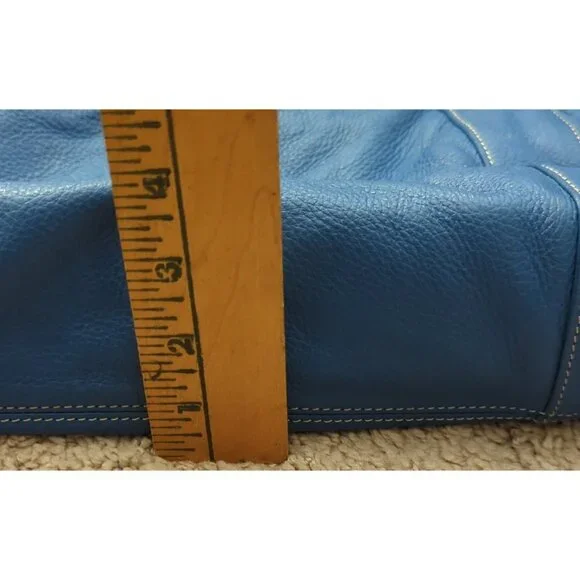 Nice Barr+Barr Women's Bag Blue Leather Purse Inside Card Pocket Hobo-lp - Picture 13 of 16